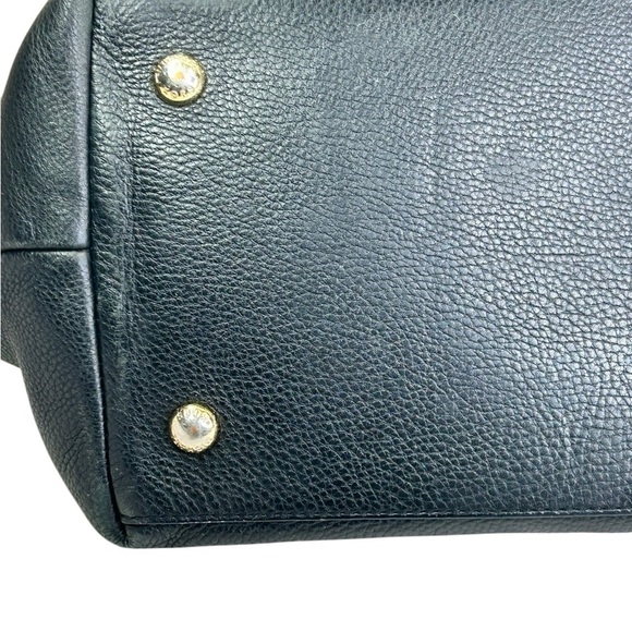 Michael Kors Hamilton Weekender Black Leather Bag X-Large Gold Hardware - Picture 6 of 8